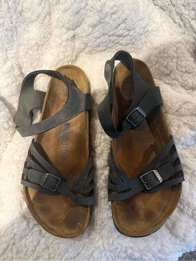 Birkenstock Black Strappy Buckle Sandals